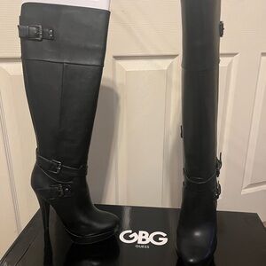 Guess Black Heeled Knee-High Boots
